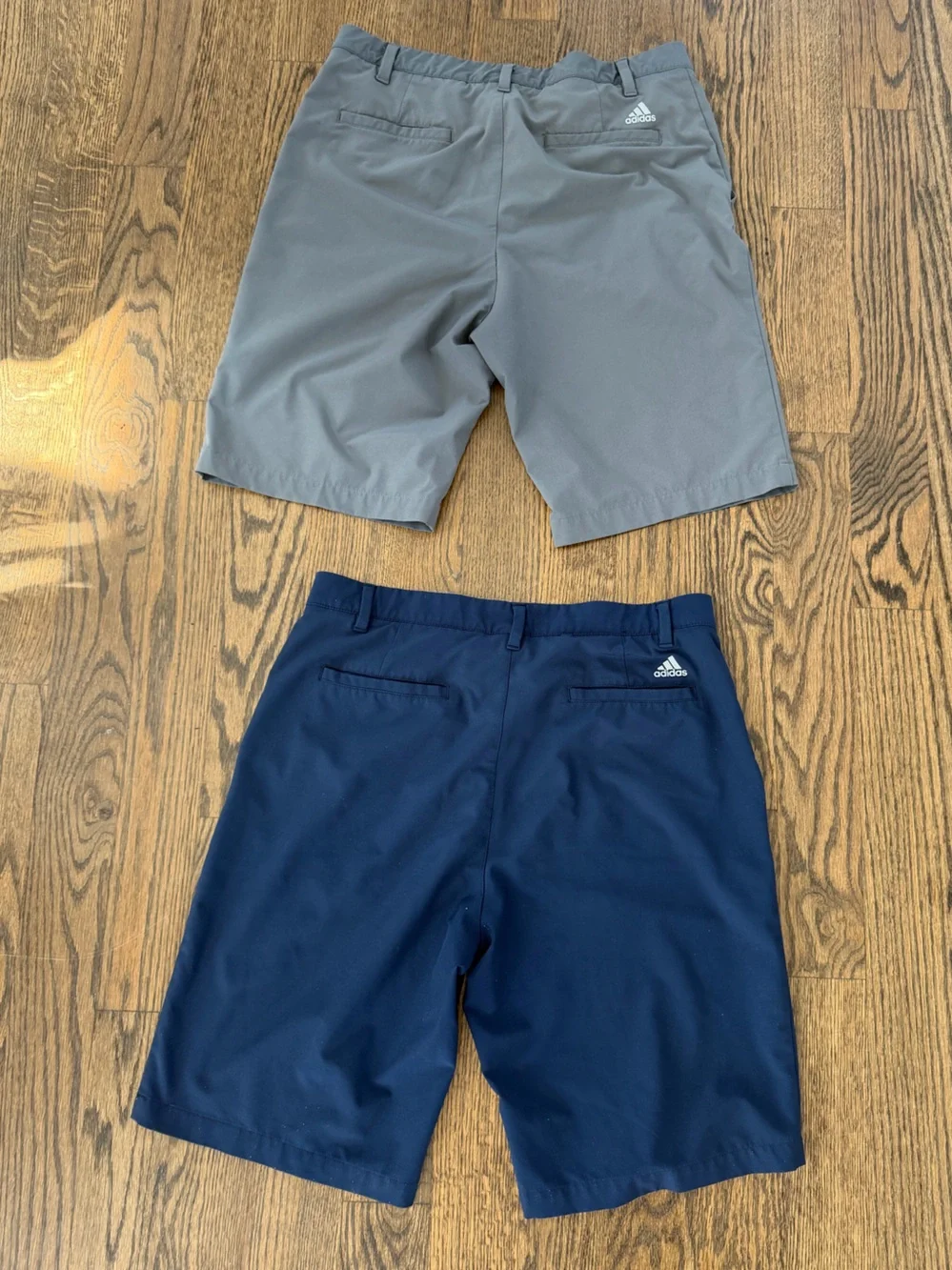 2-pack adidas Men's Navy & Gray Flat Front Performance Shorts | Lot of 2
